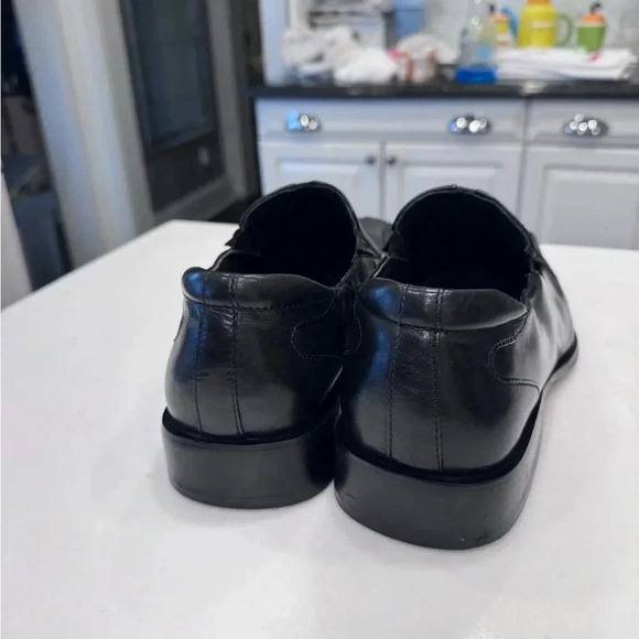 Giorgio Brutini Private Collection Black Leather Slip On Loafers 11 M ITALY - Picture 7 of 14